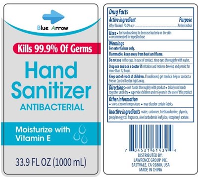 Label (Blue Arrow Hand Sanitizer 33.9oz 70vv 1)